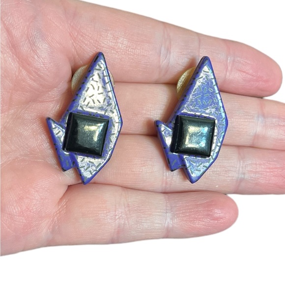 Fashion Jewelry Jewelry - ✨ 3/$15 Purple and Black Retro Earrings